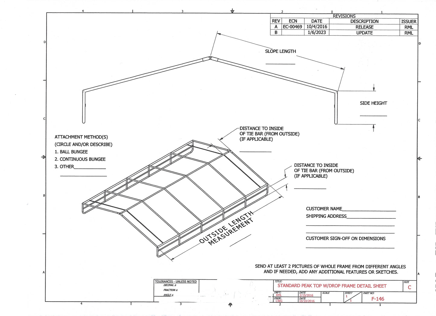 Boat Lift Canopy for Standard Peak Top w Drop Frame