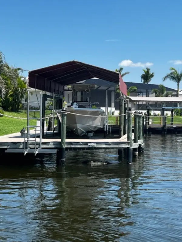 Boat Lift Canopy for Peaked Tower Frame - Boat Lift Canopy