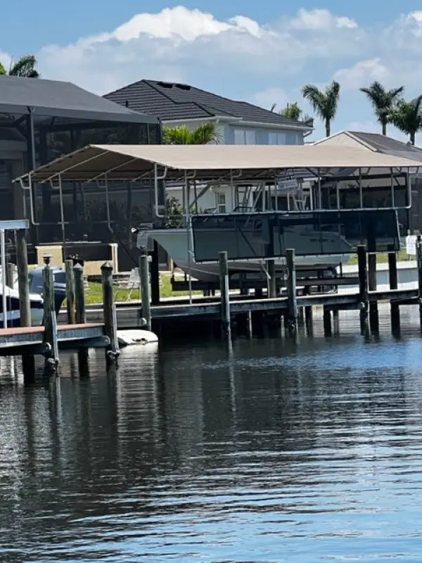 Boat Lift Canopy for Peaked Tower Frame - Boat Lift Canopy