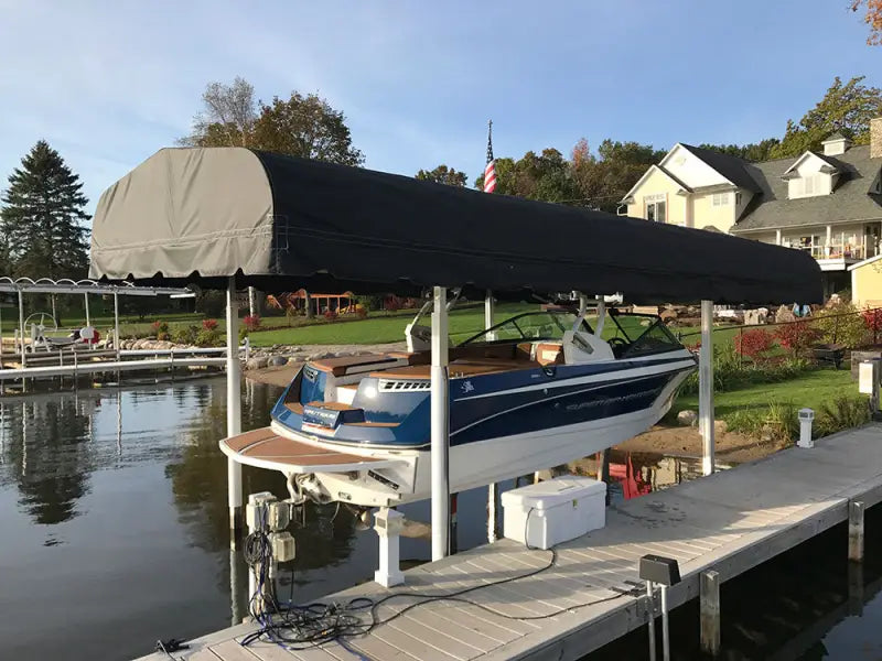 Closed End Hoop Frame Boat Lift Canopy - Boat Lift Canopy