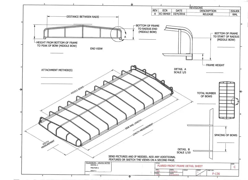 boat lift frame diagram