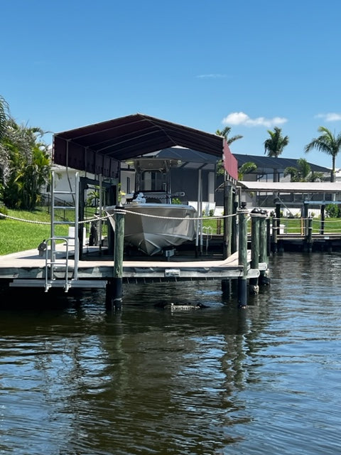 Boat lift canopy top cover